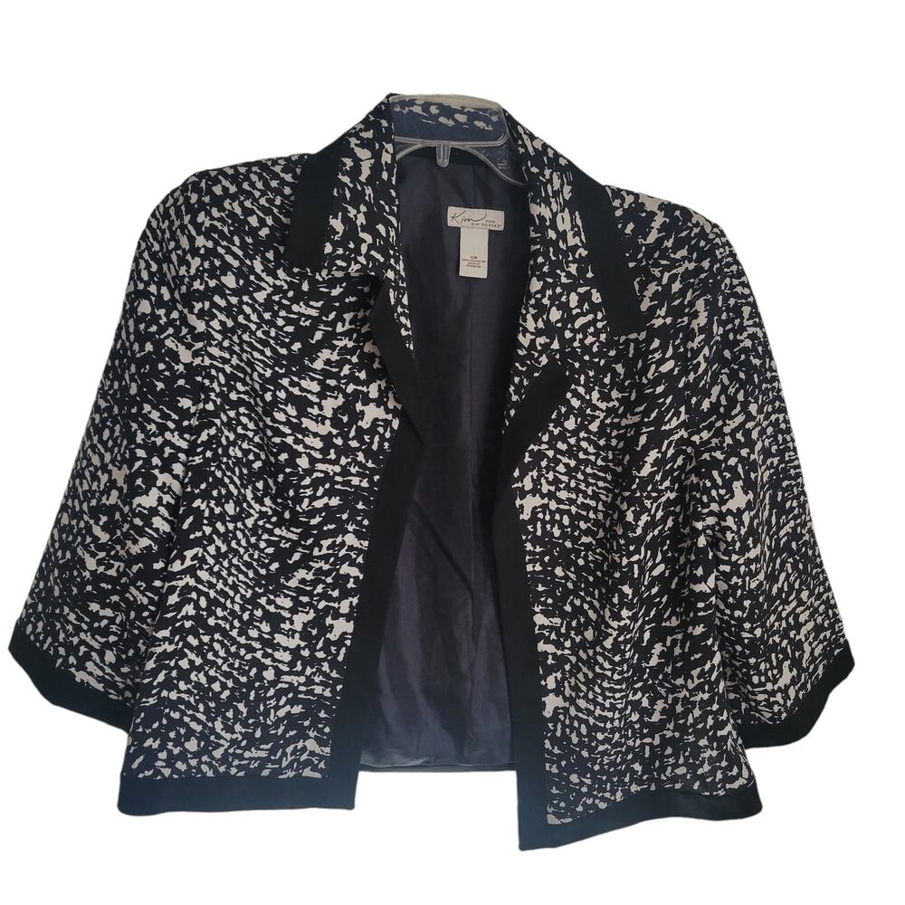 Kim Rogers Petites Women Jacket Size 12P Open design Sharp and trendy